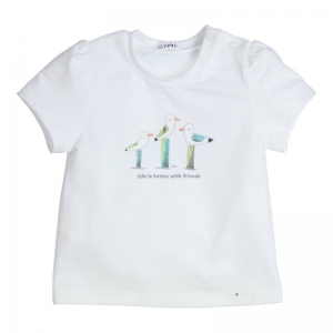 T-shirt vogels white