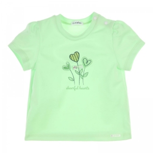 T-shirt bloemen green