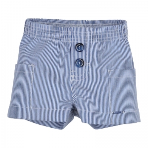 Short gestreept, knopen blue/white