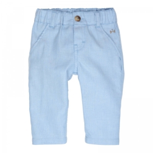 Broek effen light blue