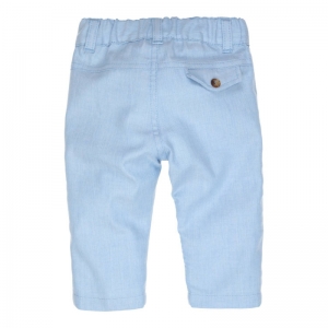 Broek effen light blue