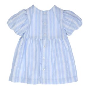 Kleed gestreept, pofmouw light blue/whit