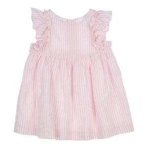 Kleed zm gestreept old rose/off wh