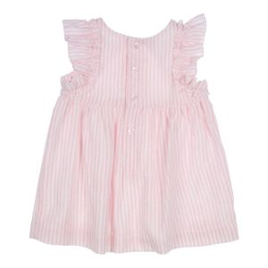 Kleed zm gestreept old rose/off wh