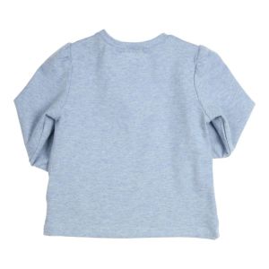 T-shirt bloemetjes light blue