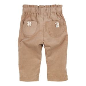 Broek met strikje camel