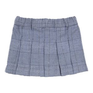 Plooi rok geruit navy
