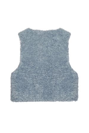Bodywarmer teddy ice blue