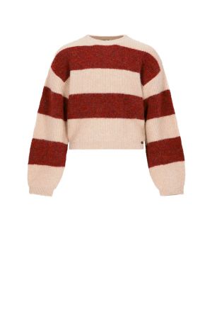 Pull gestreept ruby red