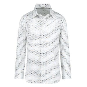 Hemd wolkjes white/blue
