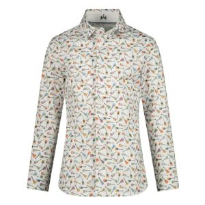 Hemd print gitaar white/multi