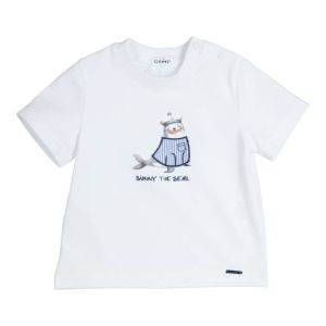 T-shirt dolfijn white-blue