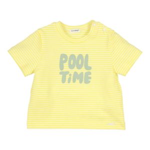 T-shirt Pool time yellow-white