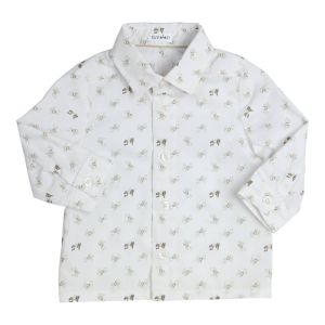 Hemd print white-green