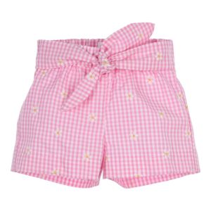 Short vichy ruit rose-white