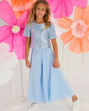 Broek wijdt blue