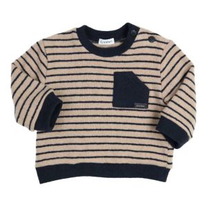 Pull gestreept beige/navy