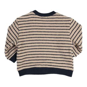 Pull gestreept beige/navy