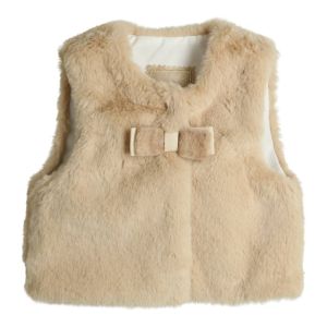 Gilet pels beige