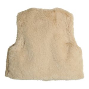 Gilet pels beige