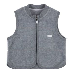 Gilet fleece grey melange