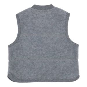 Gilet fleece grey melange