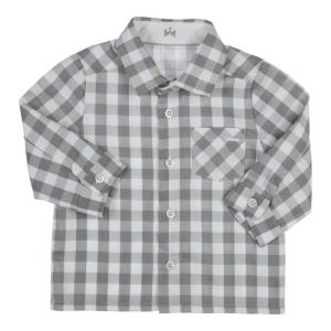 Hemd flanel geruit off white-grey