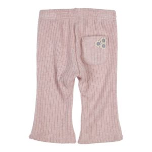 Broek zachte rib stof old rose