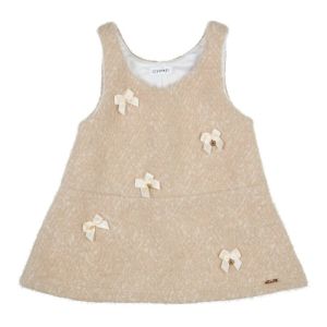 Overgooier strikjes beige