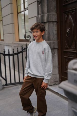 Sweater ronde hals grey melange